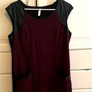 Tunic length sweater dress